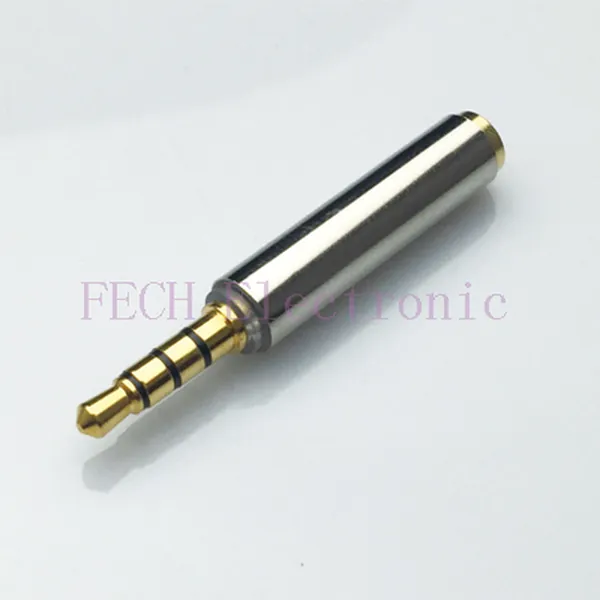 3.5mm Male to Female Port Extender Shielded, 4 Conductor, Gold Plated - FECH FVAD42