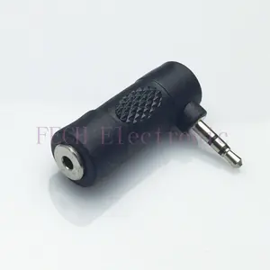 2.5mm Right Angle Adapter, Male/Female Stereo (3 connector)