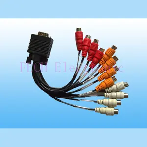 HDB15P M TO 12*RCA Plug