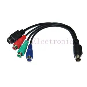 MD8P Plug TO 3*RCA + MD4P Jack