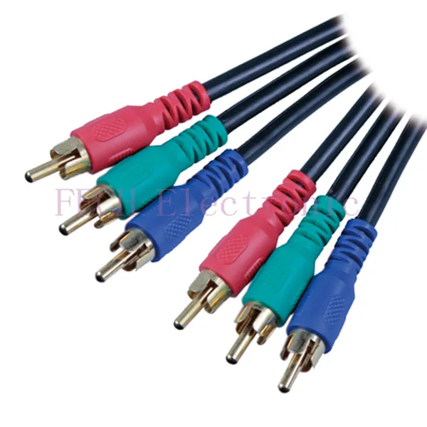 3*RCA Plug TO 3*RCA Plug(RGB) GOLD - FECH FVR305