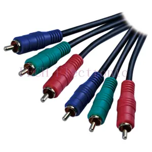 3*RCA Plug TO 3*RCA Plug(RGB) GOLD