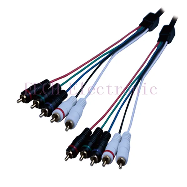 RCA HDTV Component Video Jumpers 5*RCA Plug TO 5*RCA Plug - FECH FVR511