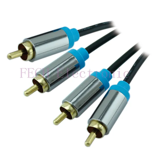 2*RCA Plug TO 2*RCA Plug (GOLD H.Q) - FECH FVRR23