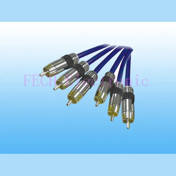 3*RCA Plug TO 3*RCA Plug (GOLD H.Q) - FECH FVRR36