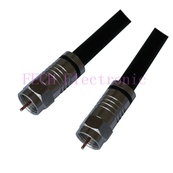 High Quality F Connector Plug to Plug RG6 Quad-Shield Coaxial Cable - FECH FRG641