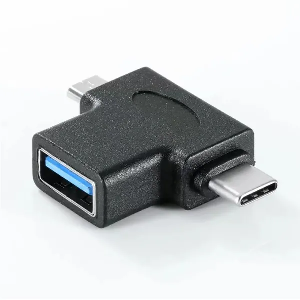USB TYPE-C MALE TO USB3.0 A FEMALE + MICRO 5P MALE ADAPTER - FECH FUCY03