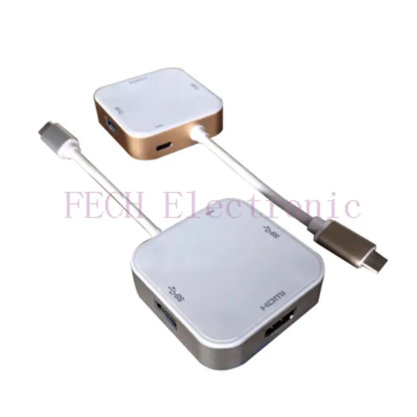 USB TYPE C TO HDMI+USB3.0*2+TYPE C - FECH USB C - HDMI+C+A