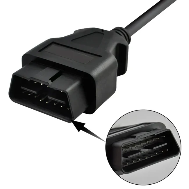 16 Pin J1962 OBD2 Male Connector Extension Cable - Garfour view 6