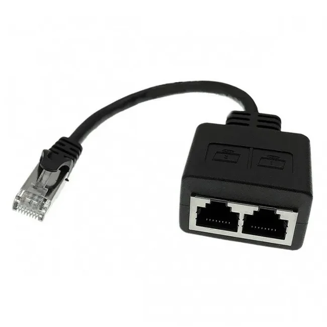 RJ45 1 Male To 2 Female Network Splitter Harness - Garfour view 1