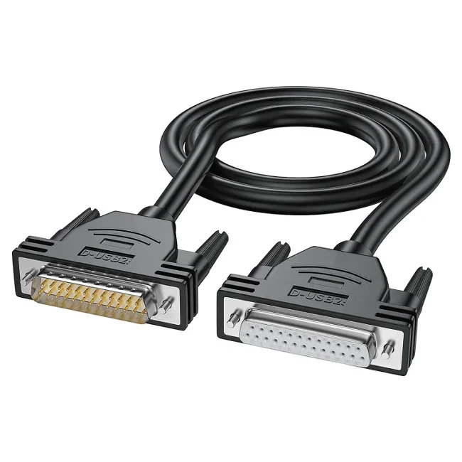 DB25 Male To Male RS232 Serial Cable 10 Feet - Garfour view 2
