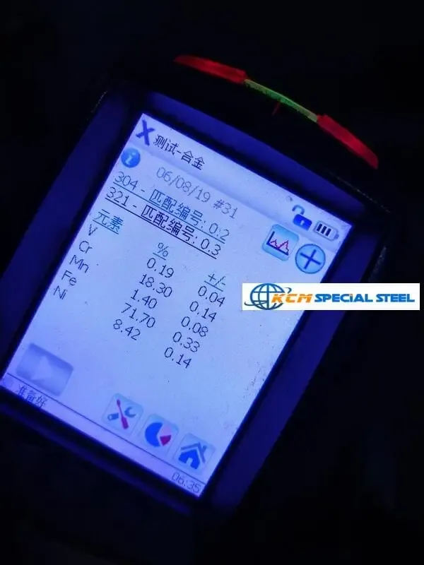 PMI TESTED 304 STAINLESS STEEL PIPE/TUBE CHEMICAL COMPOSITION