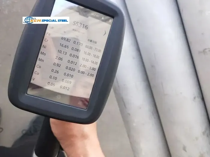 PMI TEST OF 316L Stainless Steel Pipe