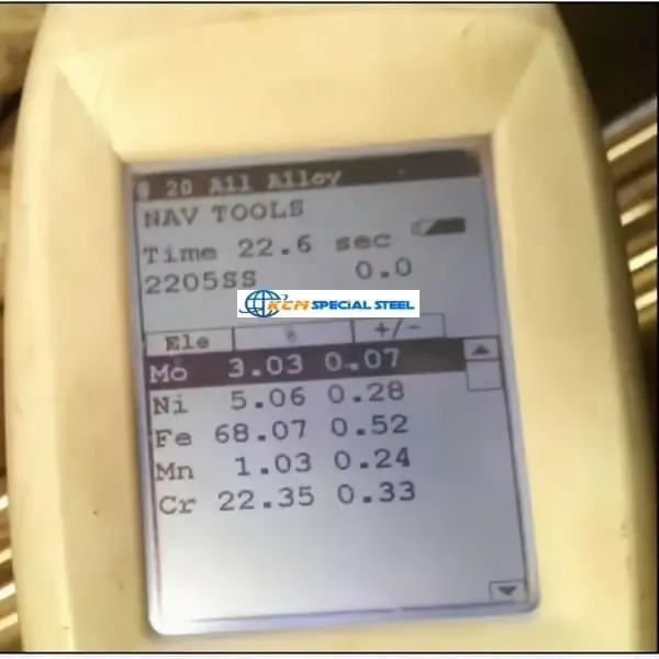 PMI Test UNS S32205 Duplex Pipe 2205