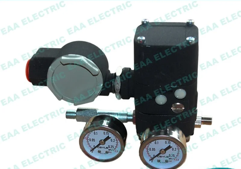 EPC1000 electro pneumatic transducer front view showing housing and ports