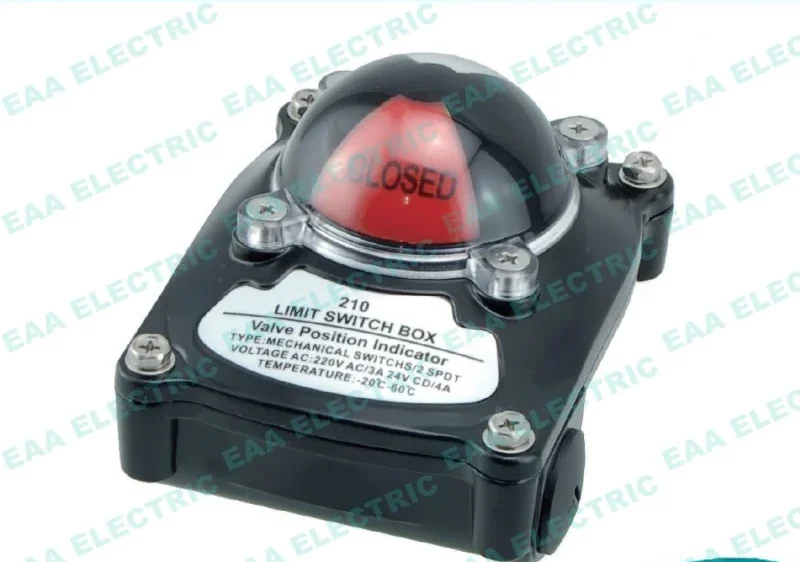 Model 210 limit switch mounted on a valve positioner housing