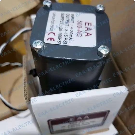 EAA-500 I/P converter showing zero and span adjustment unit