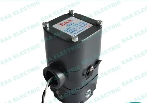 500X electro pneumatic transducer front view showing housing and adjustment points
