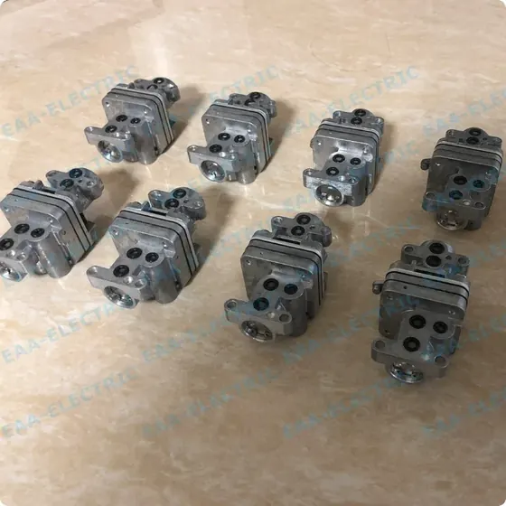 Pilot valve for valve automation side view showing mounting points