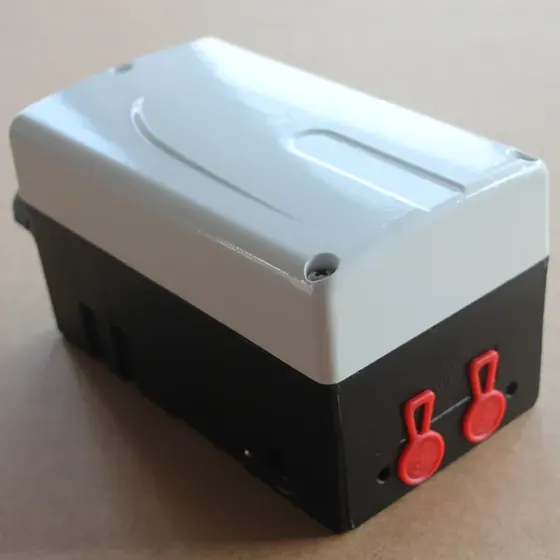 PT700 transducer front view showing the two-wire terminals and NAMUR mounting flange