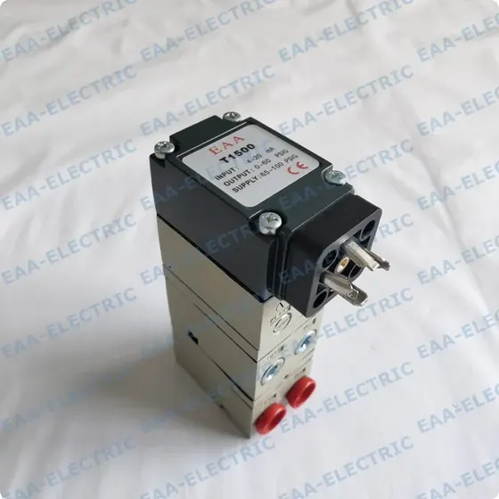 T1500 I P transducer with Hirschmann DIN 43650-A connector and conduit entry
