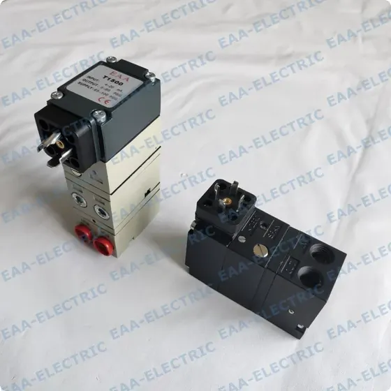 T1500 electro pneumatic converter showing rear pneumatic supply and output ports