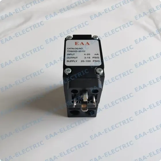 T6000 transducer pneumatic ports showing front and bottom connection layout