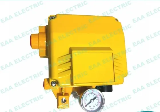 YT1000L yellow electro pneumatic valve positioner front angle view