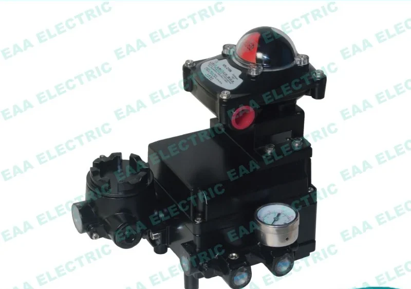 YT1000R+210 electro pneumatic valve positioner mounted on a quarter turn rotary valve actuator