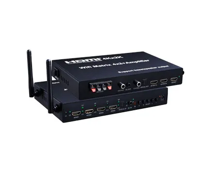 WIFI HDMI matrix 4x2 with audio amplifier