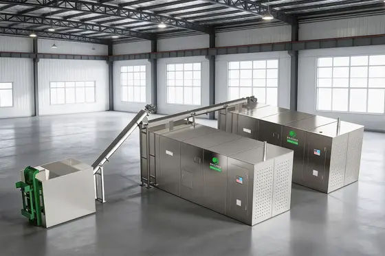 10 Tons Industrial Composter - 10 tonnes a day, SUS304 construction, 65-75 degrees C fermentation