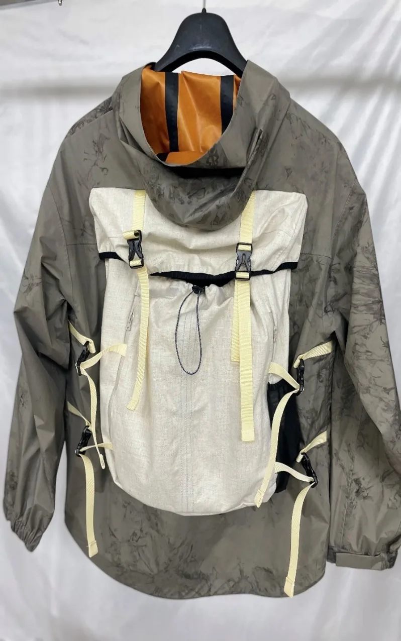 YD-708-1 jacket back view with full-length zip and hood