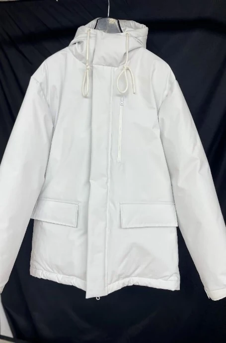 YD-728-1 down jacket in regular fit with linen storage bag