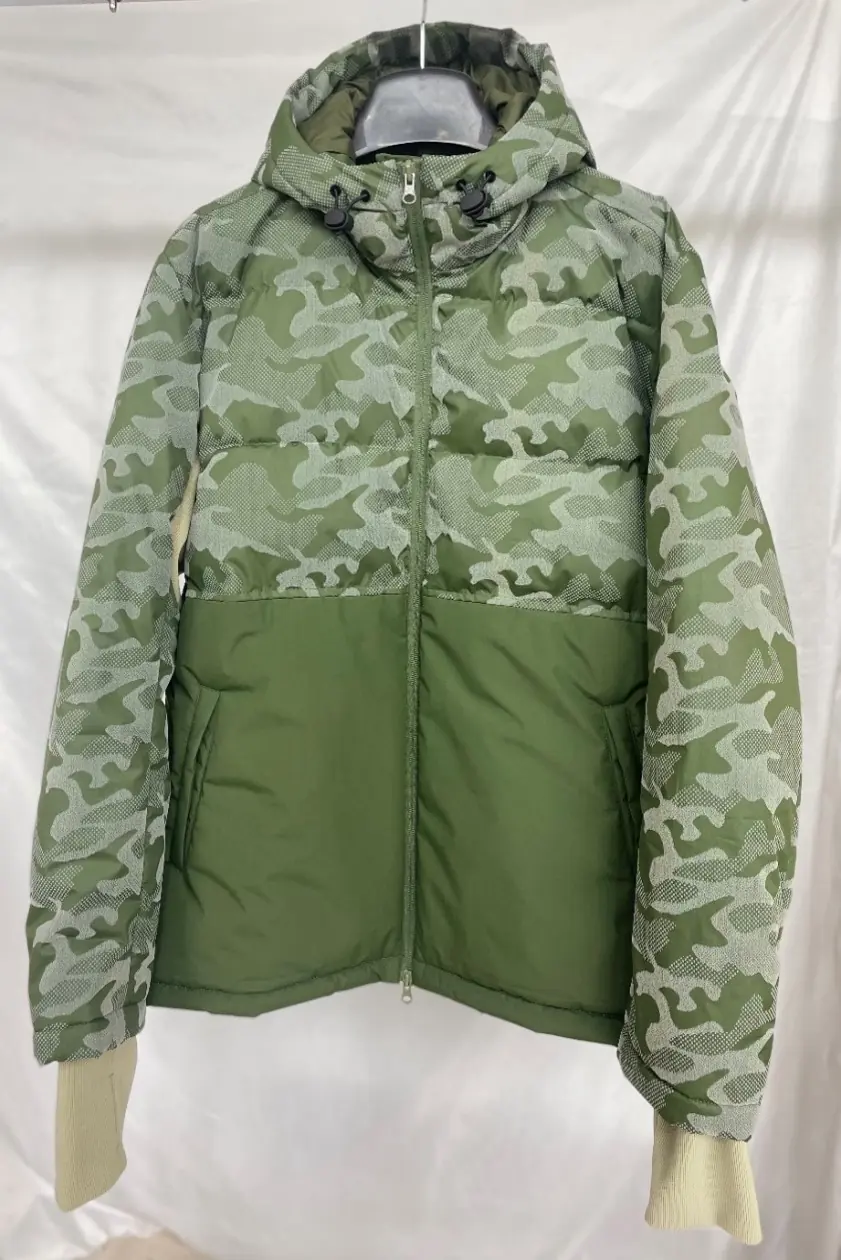 YD-801-2 3D print down jacket with camouflage shell and hood