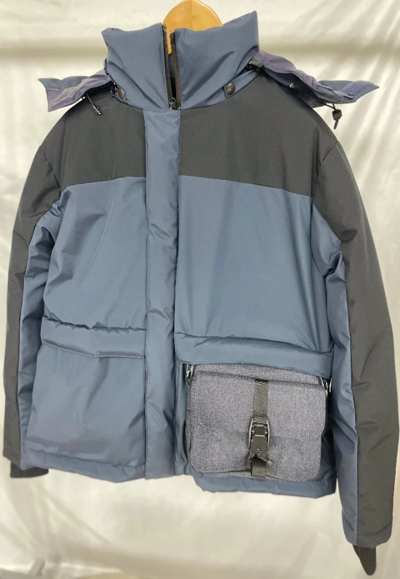 YD-805-2 black 3L down jacket with detachable storage bag