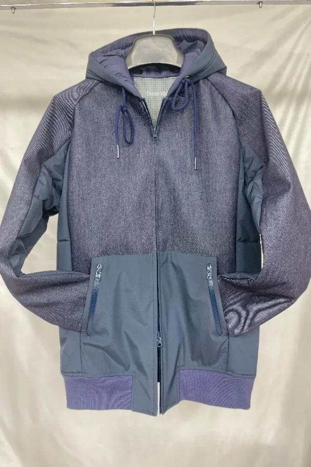 YD-834 denim matching 3L padding jacket with 370g/m² cotton shell