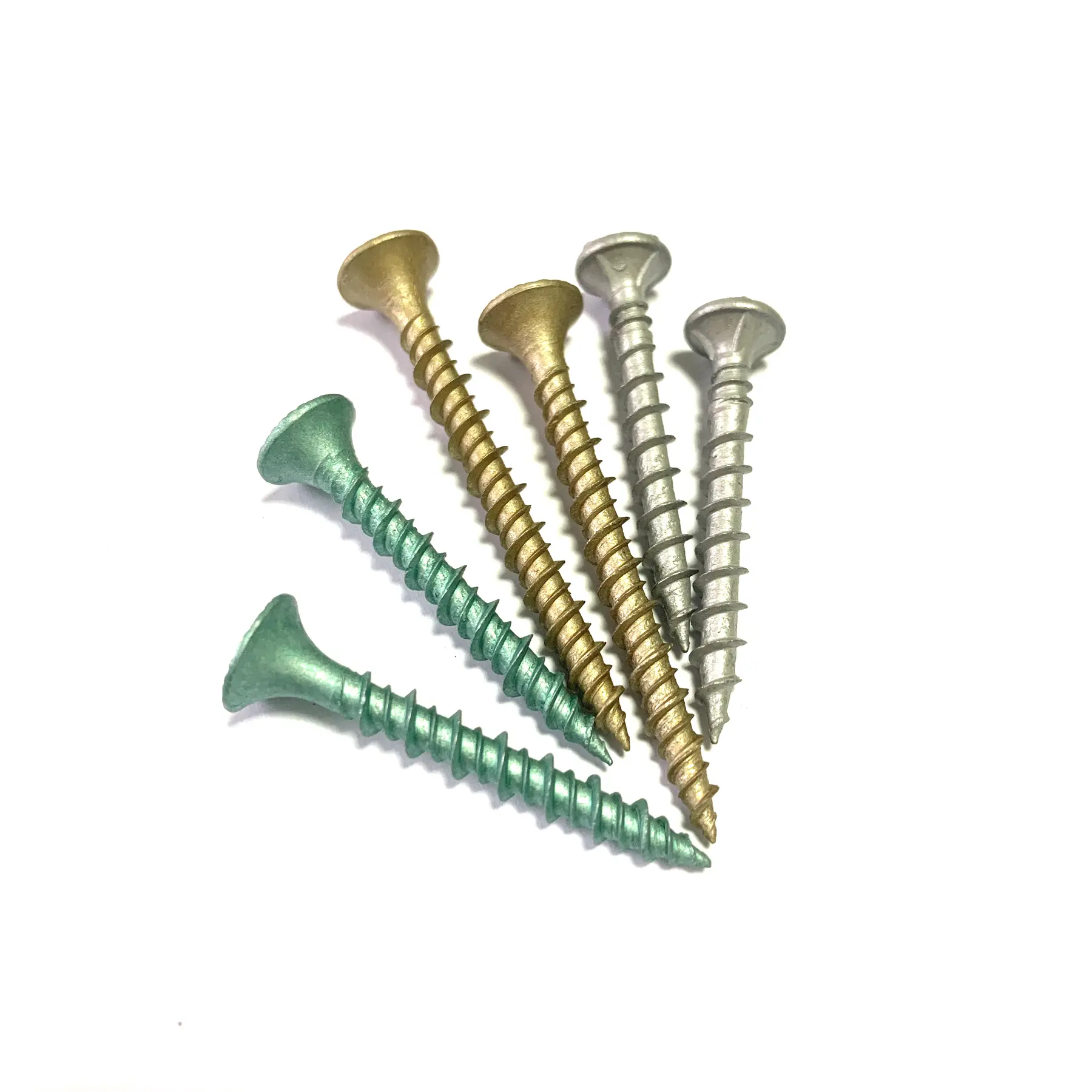 Hi-Lo thread drywall screws showing alternating tall and short threads
