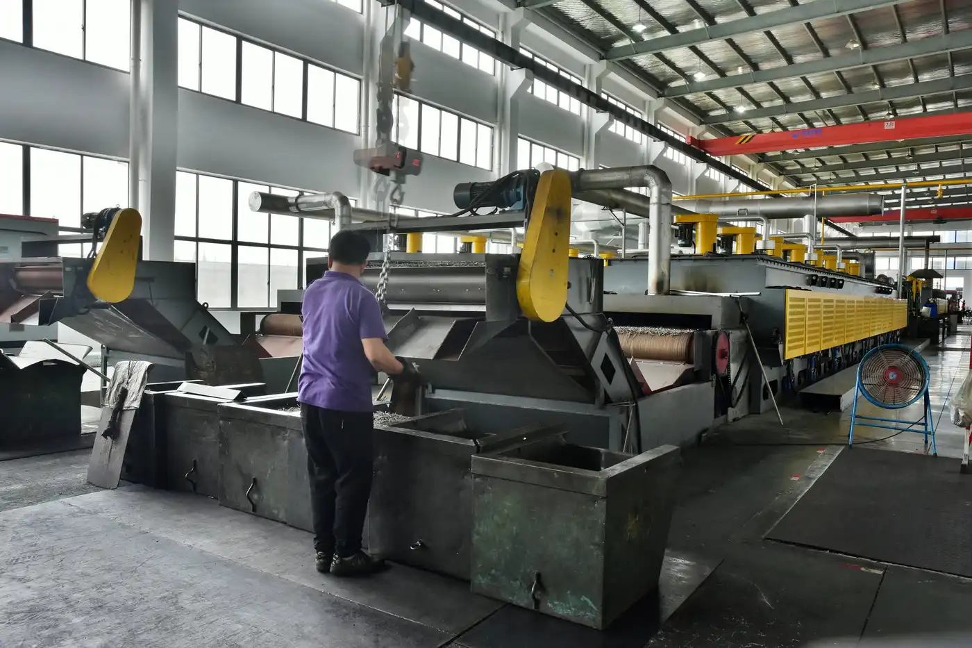 Heat treatment furnace line inside the Ehons plant