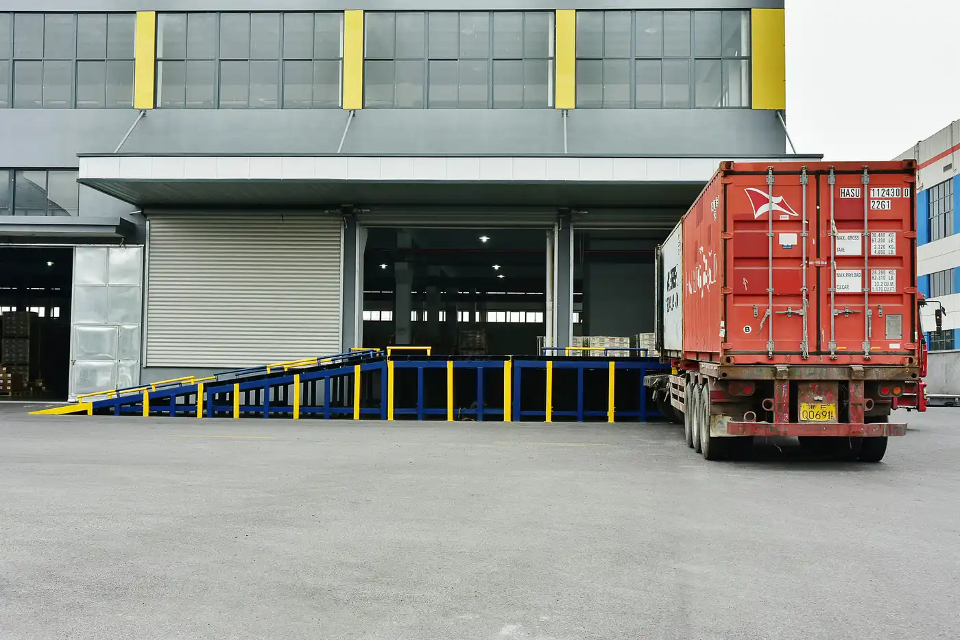 Loaded container ready to leave the Ehons plant