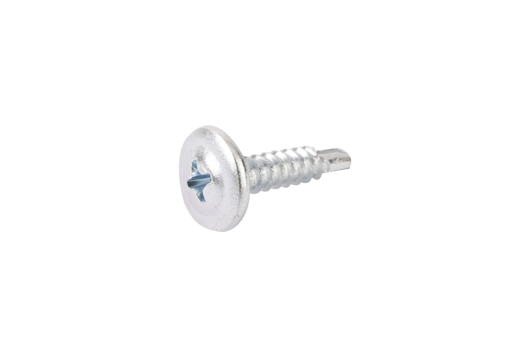 Zinc plated modified truss head Phillips self-drilling screw