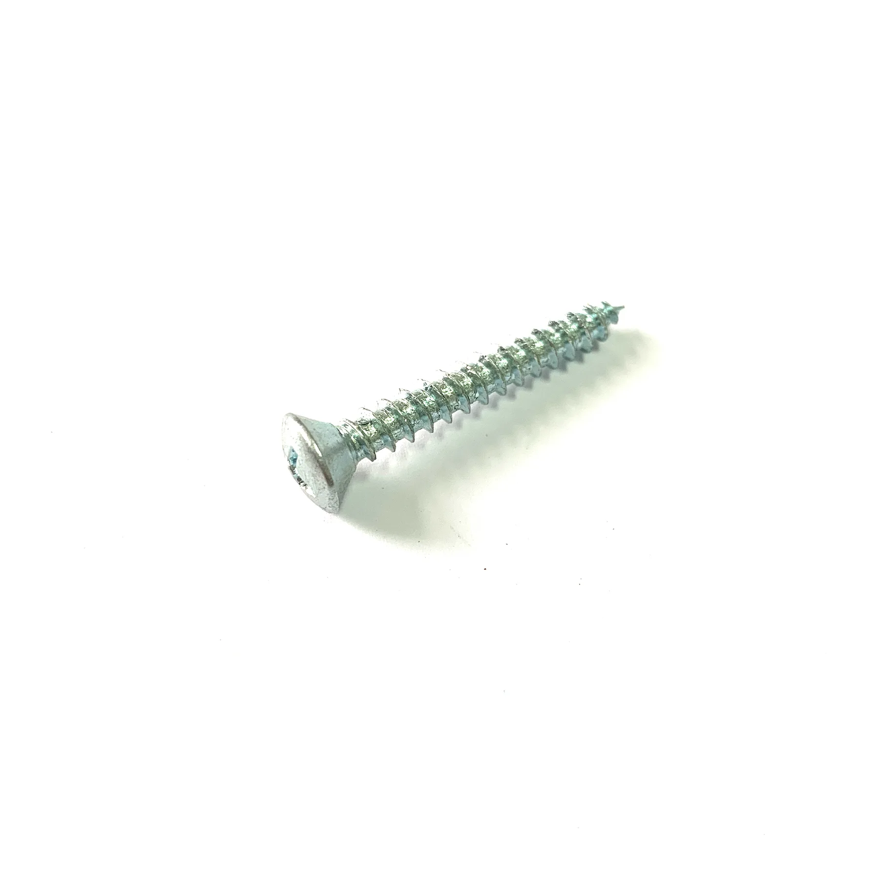 Single clear zinc oval head Phillips window self-tapping screw