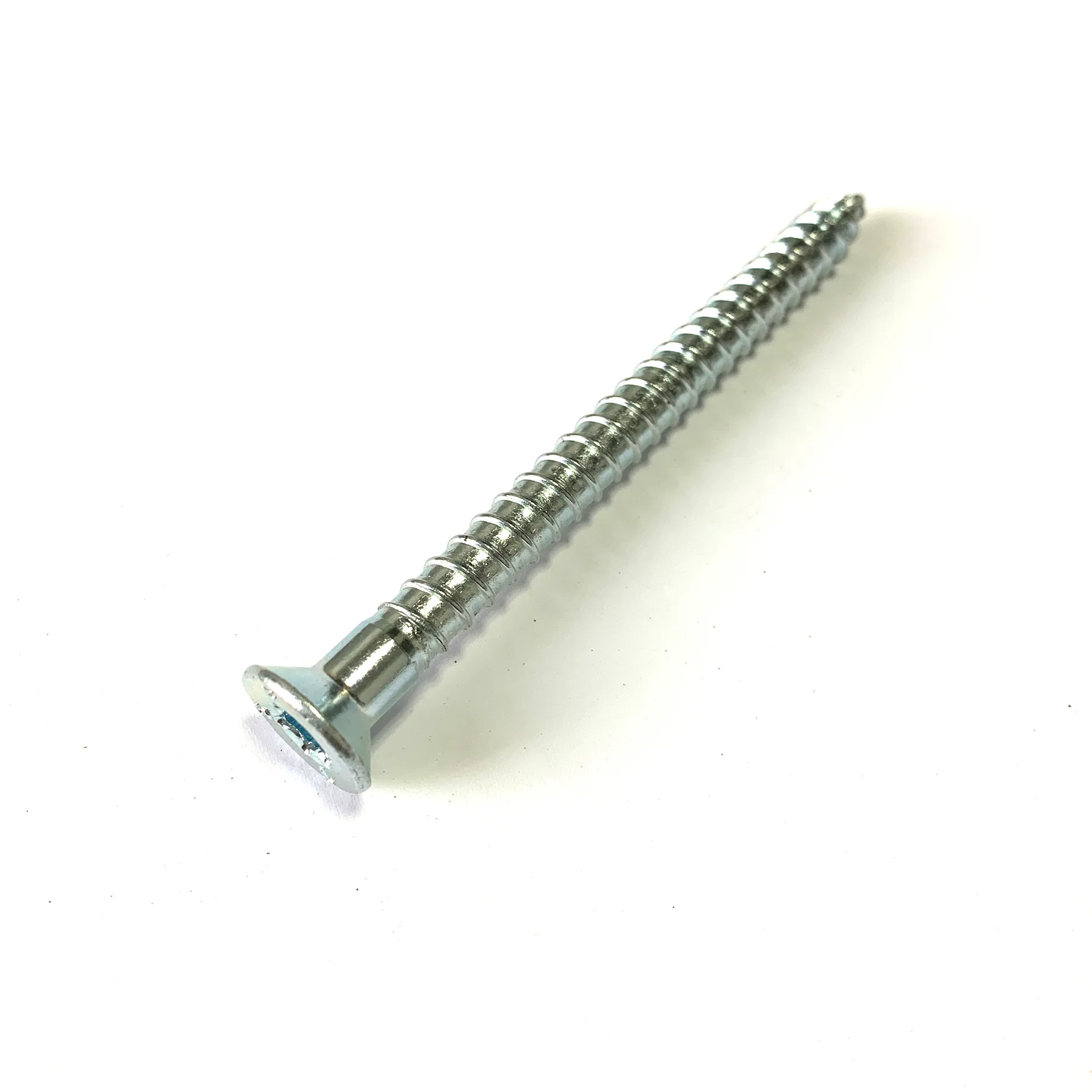 Countersunk Torx recess wood screw with a zinc plated finish