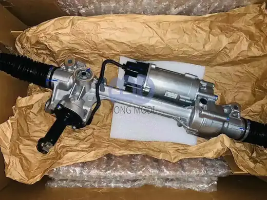 Steering rack wrapped and protected inside its shipping carton