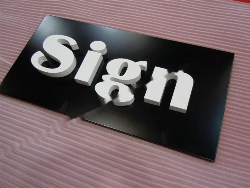 Aluminium sign letter sign, reference 301, photographed in the Super Enseigne workshop