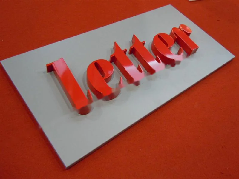 Aluminium sign letter sign, reference 302, photographed in the Super Enseigne workshop