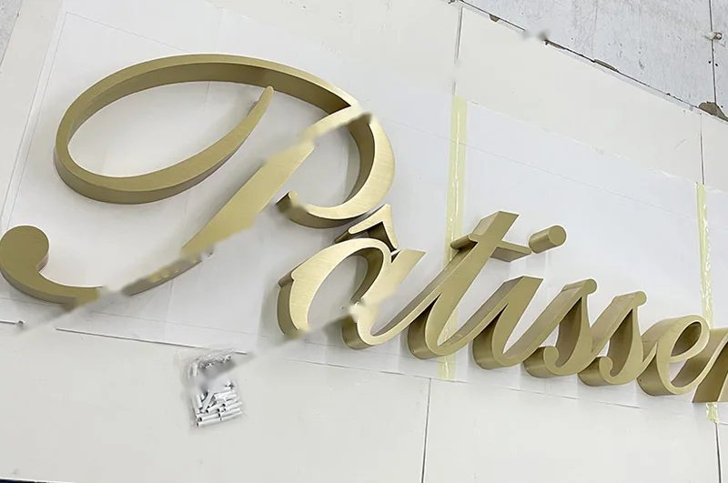 Built-Up Relief Letters installed on a building