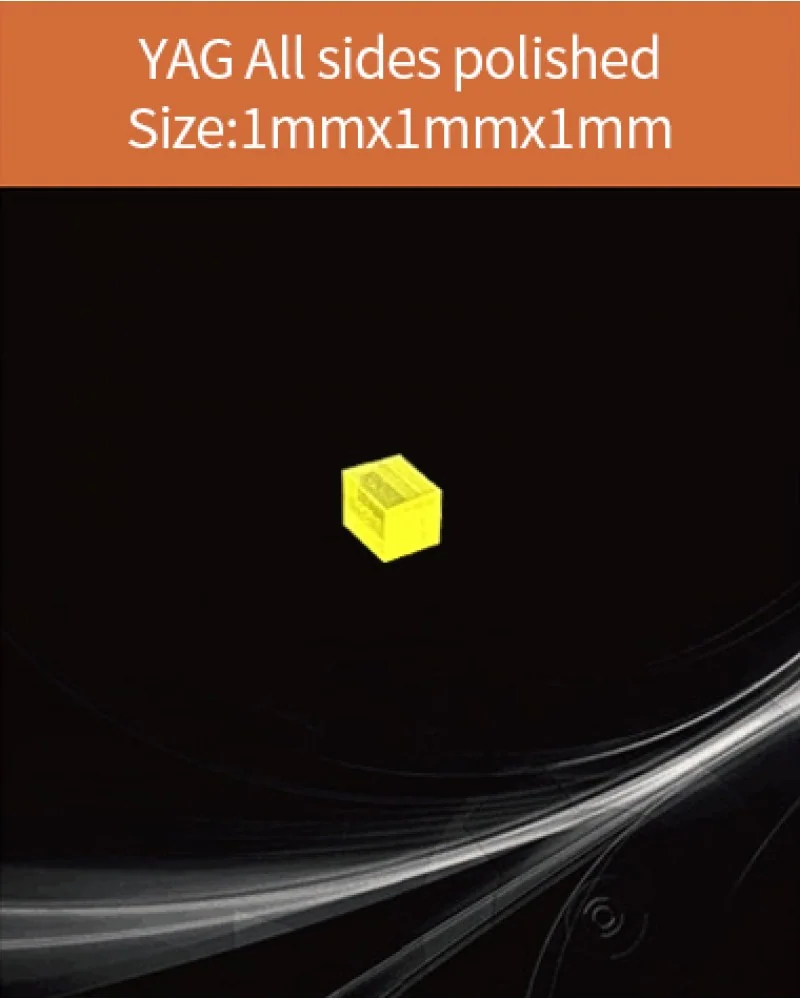 1x1x1mm all sides polished - YAG(Ce) & YAP(Ce) crystal by EPIC Crystal