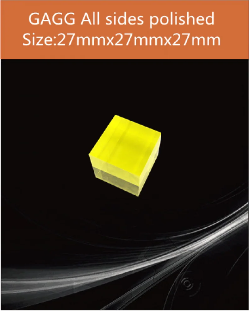 GAGG-Scintillator-27x27x27mm - GAGG(Ce) scintillation crystal by EPIC Crystal