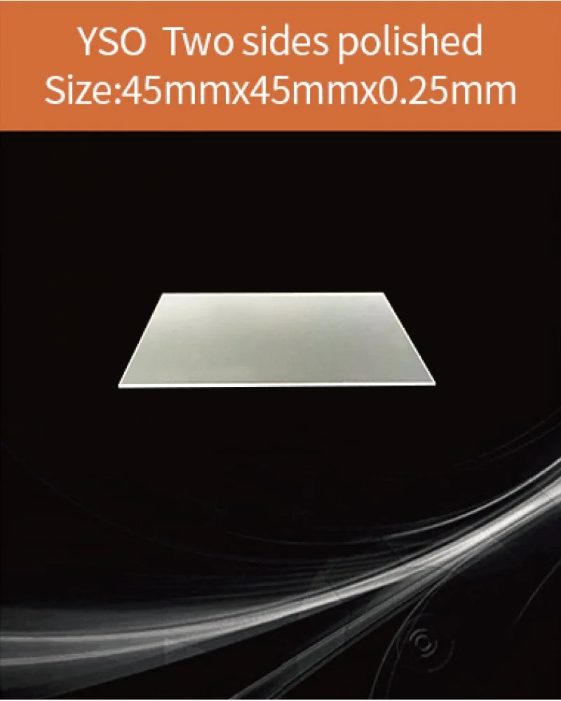 45x45x0.25mm both sides polished - YSO(Ce) scintillation crystal by EPIC Crystal