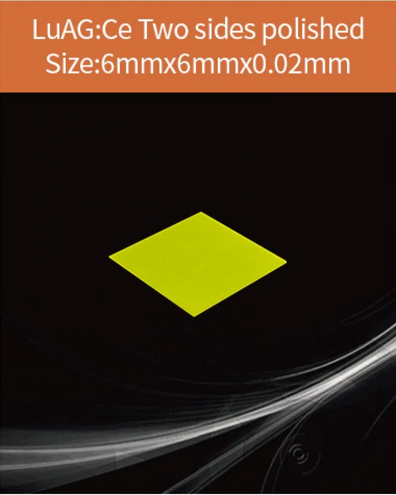 LuAG(Ce) scintillator 6x6x0.02mm - LuAG scintillation crystal by EPIC Crystal